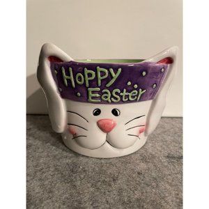 Adorable Ganz Vintage Ceramic Bunny Basket Surface Crack as Shown  #1333